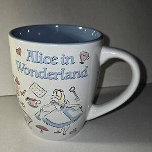 Alice in Wonderland White and Blue Mug